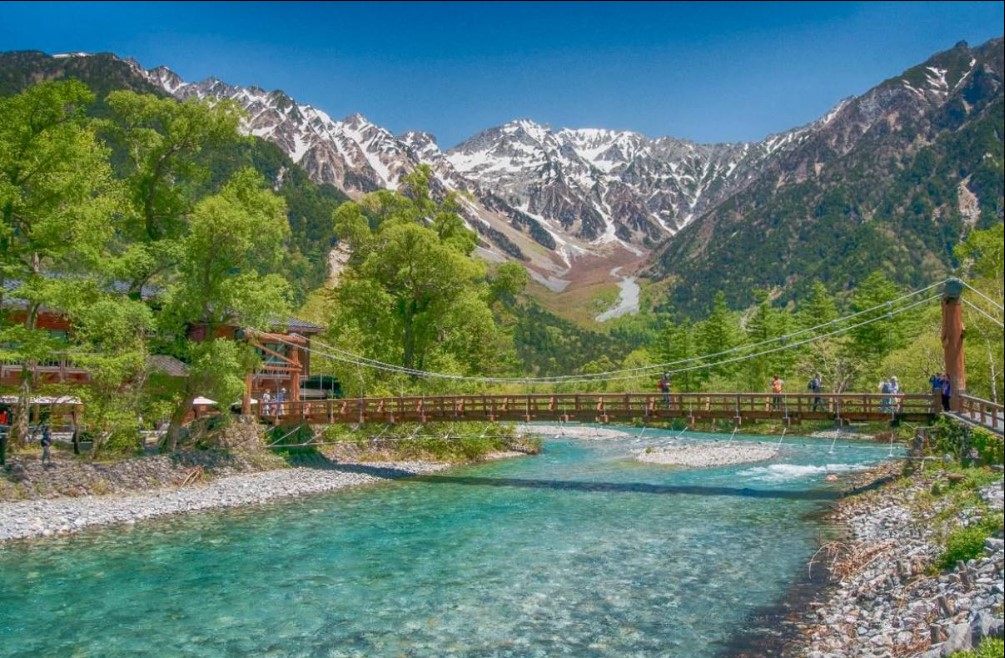 A beautiful view of Kamikochi in the Japanese Alps