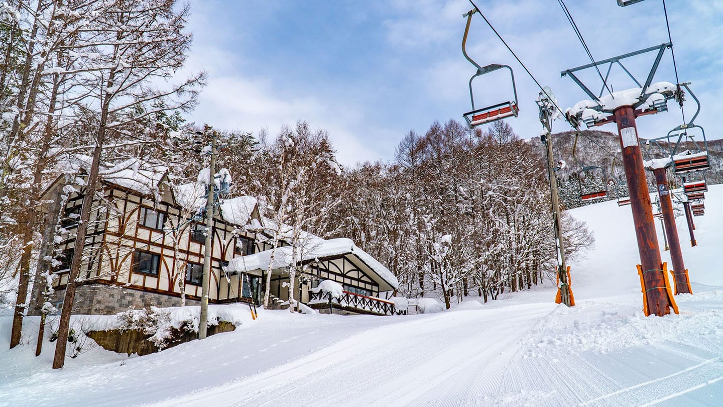 Skiing at Ryuoo Ski Park